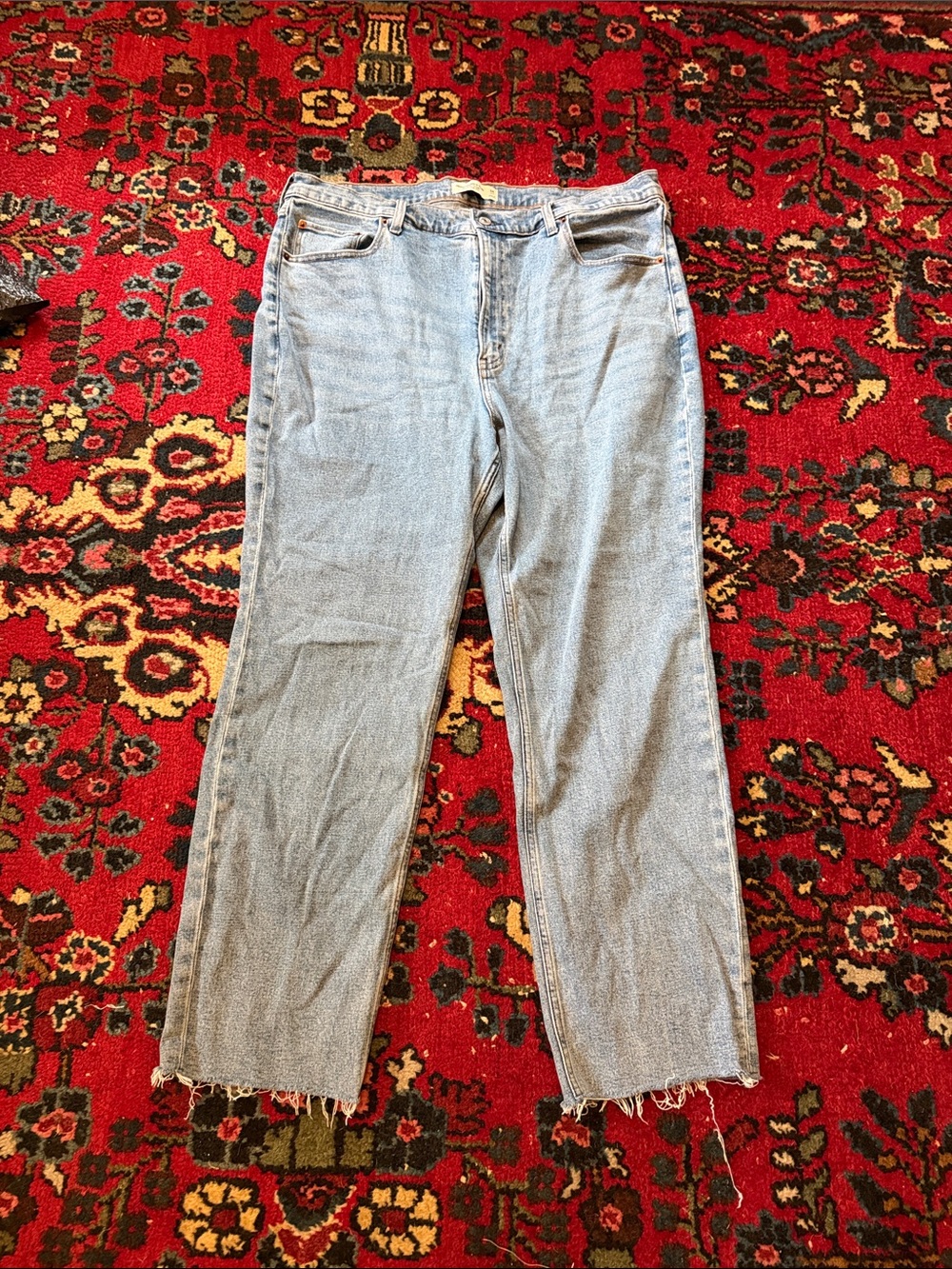 Abercrombie “the ankle straight ultra high rise” size 34 Long